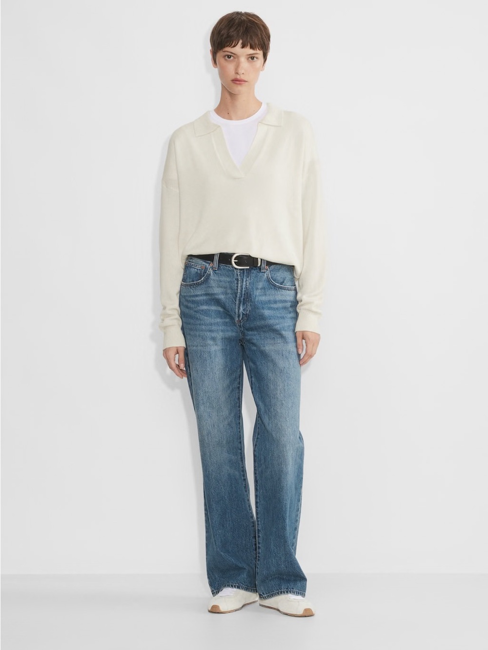 $128 WILFRED CLARA MERINO WOOL SWEATER